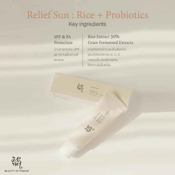Beauty of Joseon Relief Sun : Rice + Probiotics SPF50+ PA++++ 50