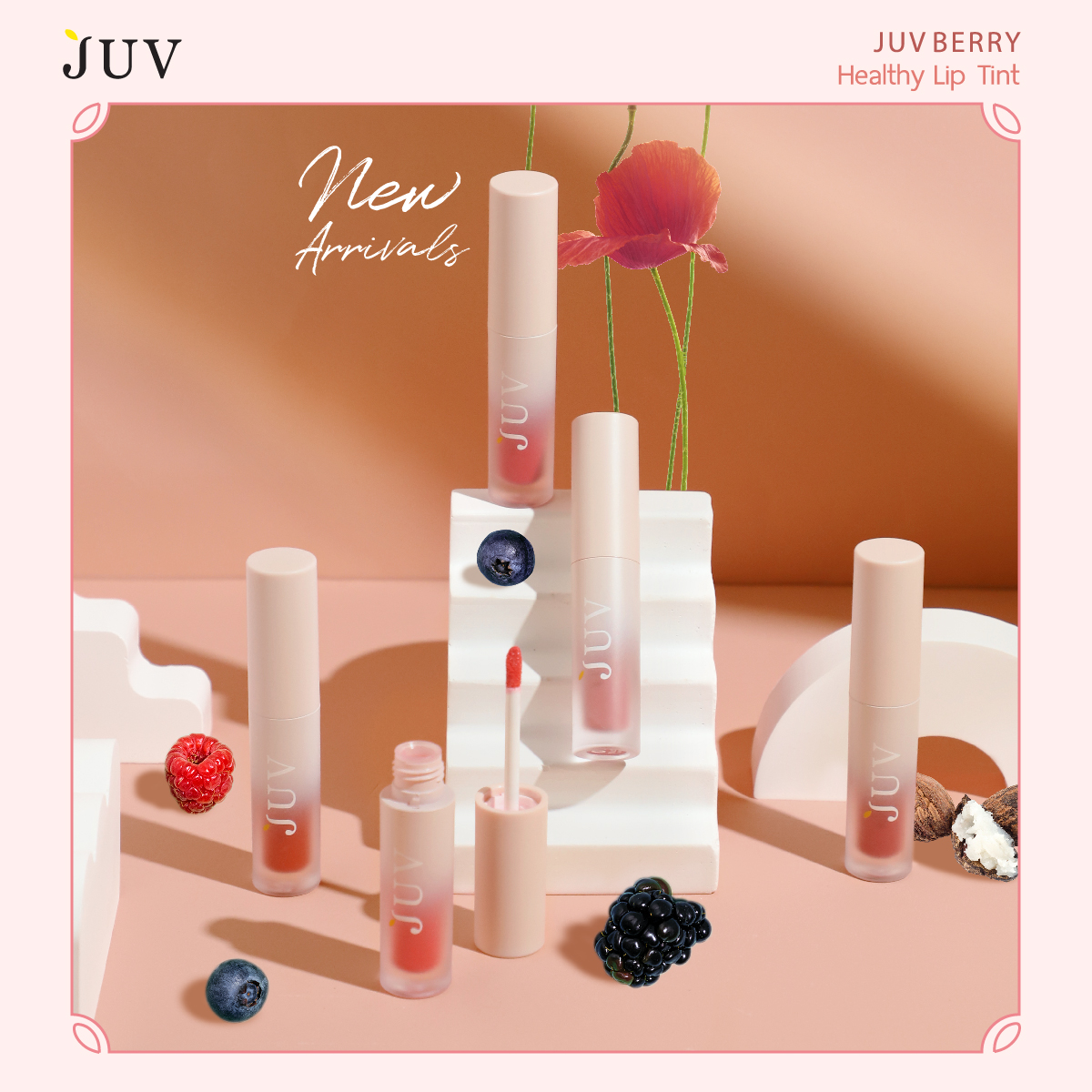 JUV Berry Glowy Matte Tint (Cranberry)