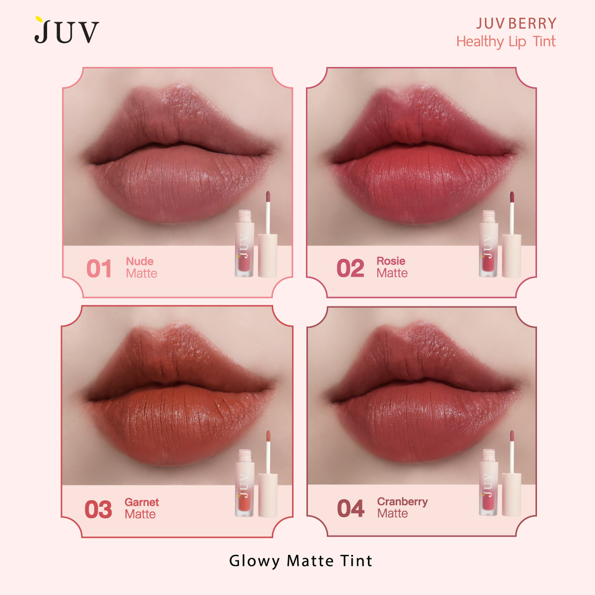 JUV Berry Glowy Matte Tint (Rosie)
