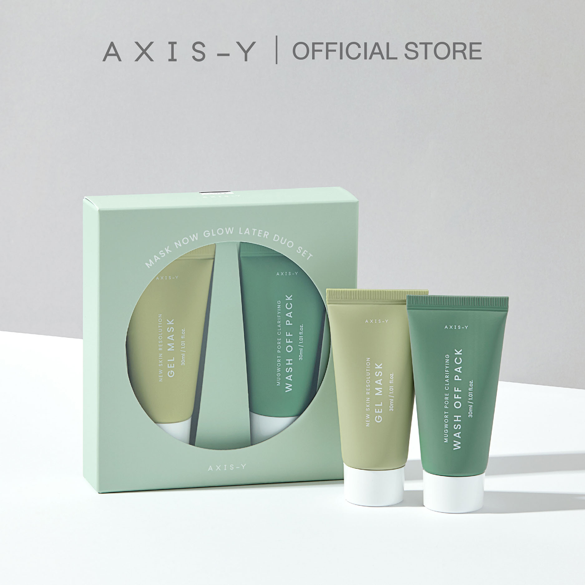 AXIS-Y Mask Now Glow Later Duo Set