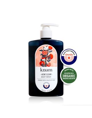 Kraam Acne Clear Body Wash Orange Seed & Salicylic Acid เจลอาบน้ำ ลดสิวหลัง-สิวตัว 450 ml